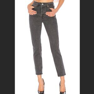 Levis premium denim 99% cotton wedgie icon off black jeans Size 26